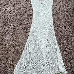 Edikted White Knit Beach Cover Up